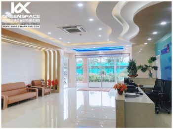 Thi công sảnh lễ tân PTSC Marine Vũng Tàu