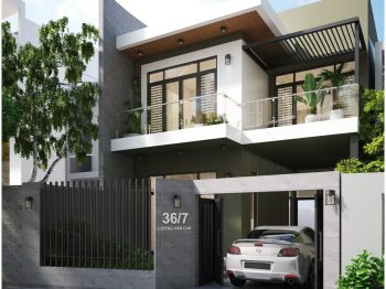 Thiết kế nhà phố 2 tầng hiện đại