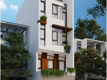 Thiết kế nhà phố 4 tầng hiện đại
