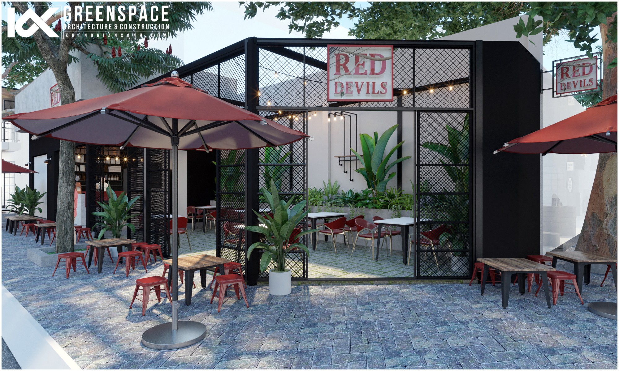  quán cafe Red Devils được thiết kế bởi Không Gian Xanh