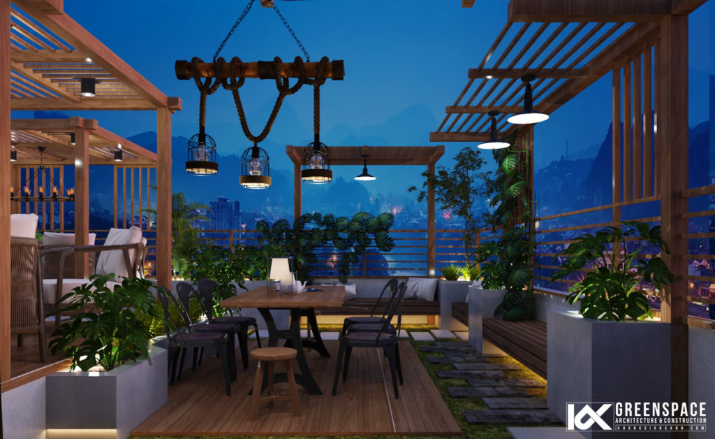 Thiết kế vườn cafe sân thượng  – Vũng Tàu