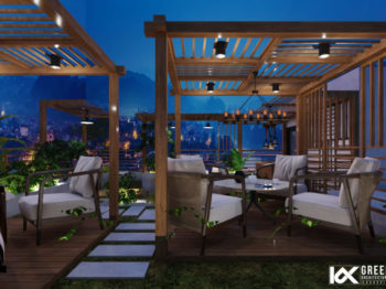 Thiết kế vườn cafe sân thượng  – Vũng Tàu
