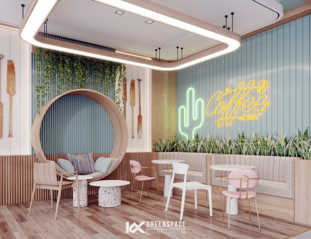 Thiết kế quán cafe trong khách sạn – nét phá cách ngọt ngào