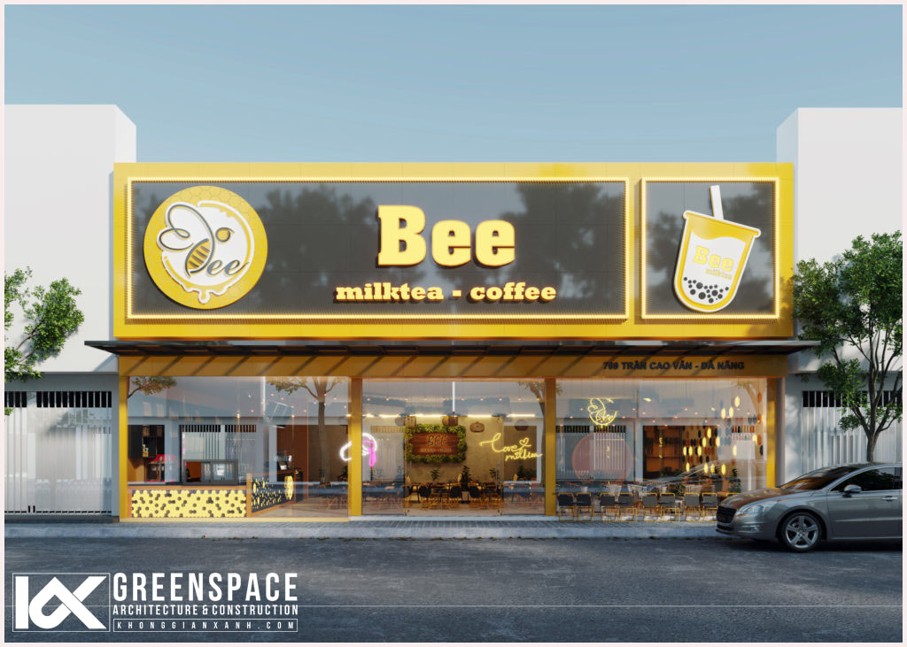 Thiết kế quán trà sữa Bee MilkTea 