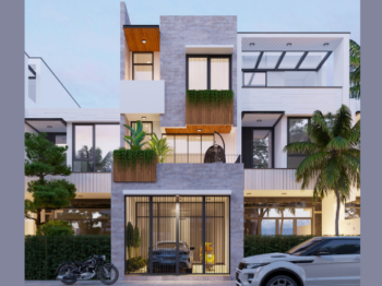 MẪU THIẾT KẾ NHÀ PHỐ 3 TẦNG CÓ THANG MÁY TIỆN NGHI VÀ HIỆN ĐẠI